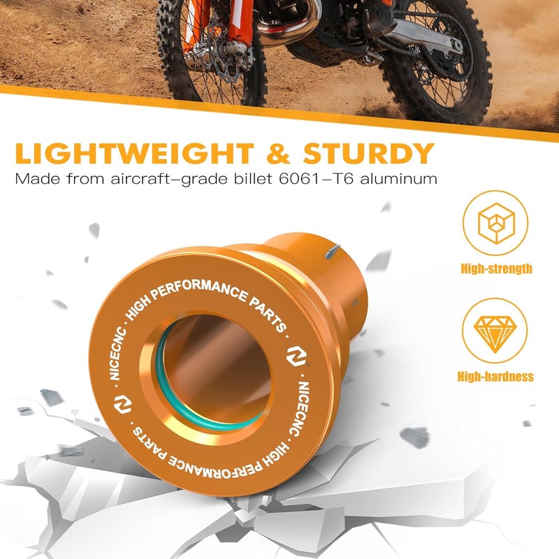 NICECNC Motorcycle Rear Wheel Spacers Hub Collars Aluminum Compatible with KTM 150-450 XC SX XCF SXF 2023-2024 150-500 EXC EXCF XCW XCWF 2024,See Fitment - Image 2